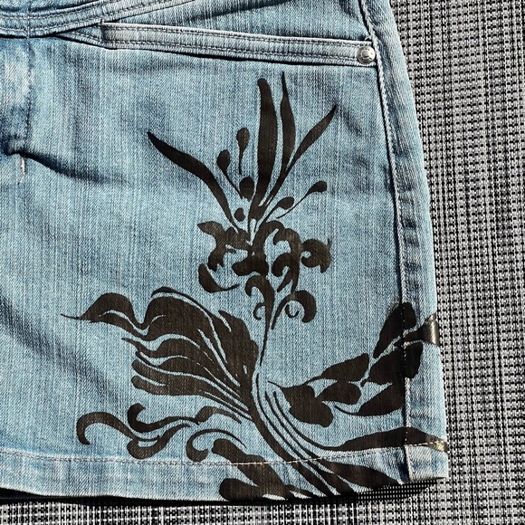 Marithe Francois Girbaud Vintage Mini Denim Skirt Size 28 Waist EUC - Picture 3 of 9